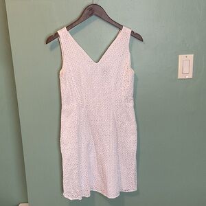 Ann Taylor White Sleeveless Dress